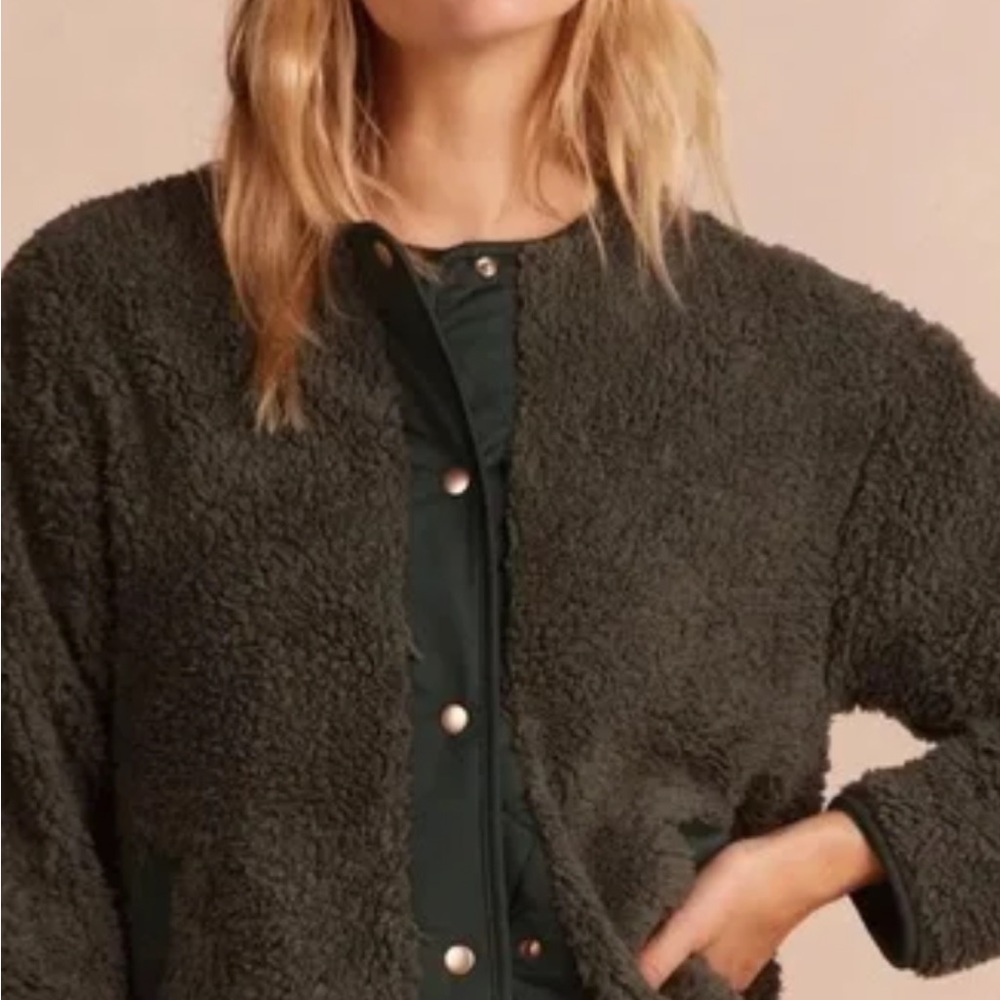 Summersalt Olive Faux Fur Jacket